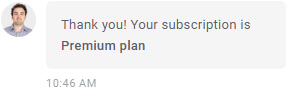User’s response is submitted